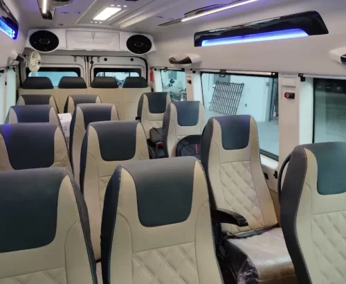 16 seater tempo traveller interior