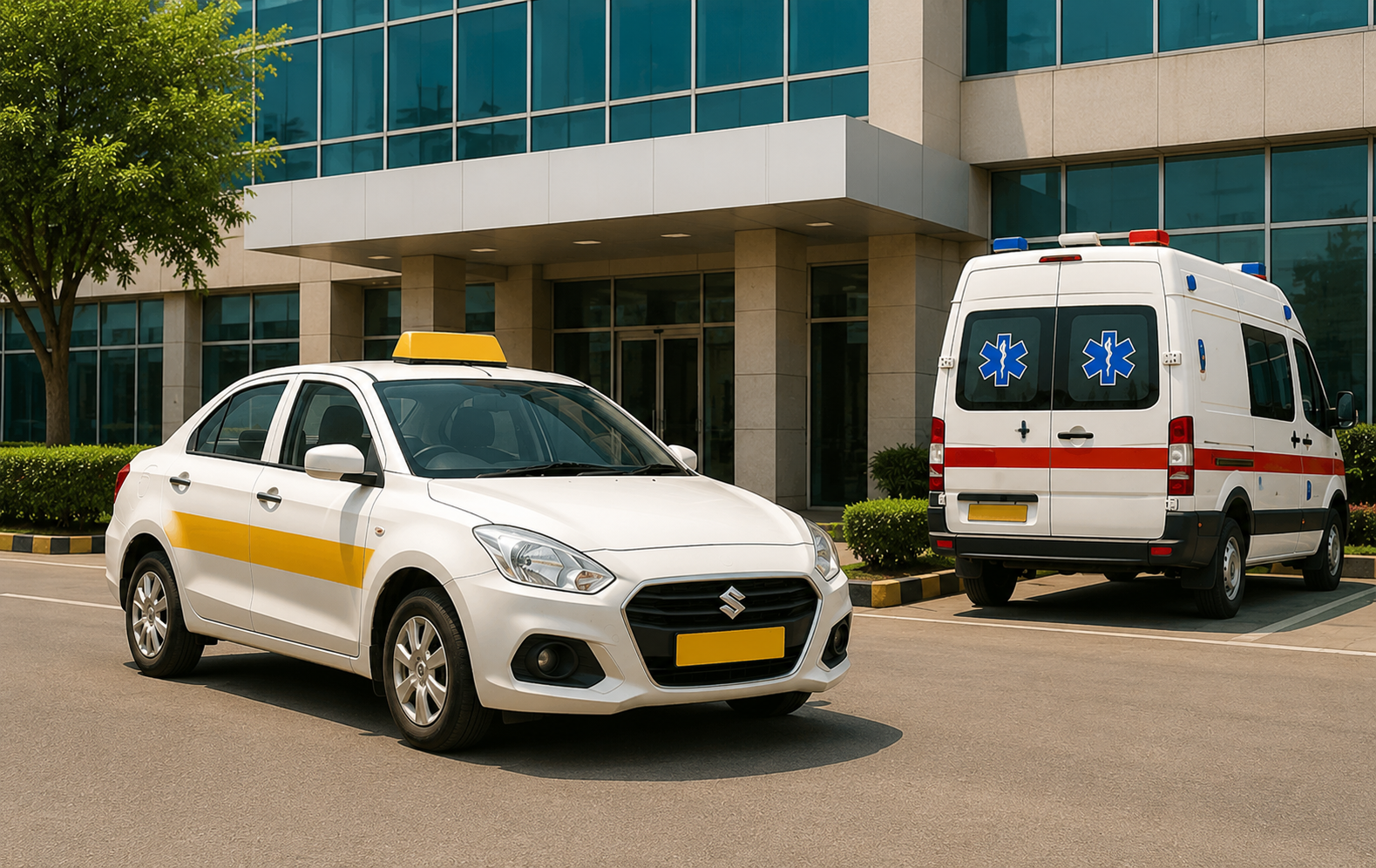 Hospital taxi service in Bhelupur